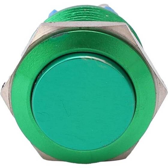 Çıkık Kafa 19mm Su Geçirmez Kendinden Sıfırlamalı Metal Push Buton Işıksız - 3