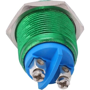 Çıkık Kafa 19mm Su Geçirmez Kendinden Sıfırlamalı Metal Push Buton Işıksız - 4