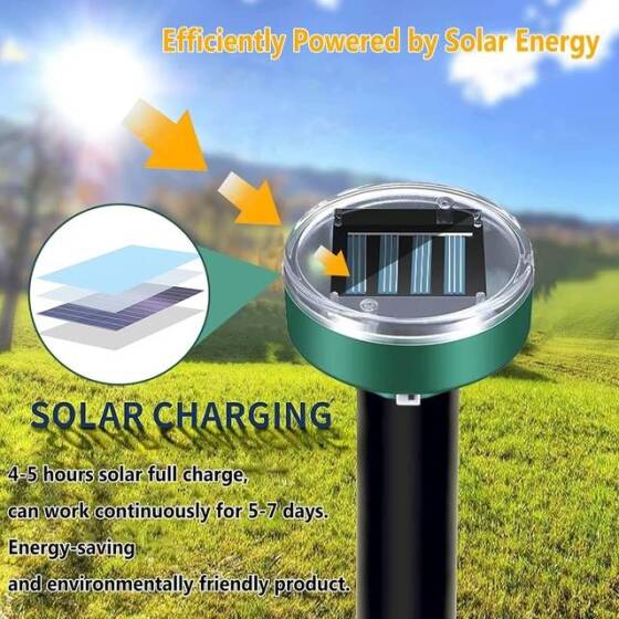 Circle Ultrasonik Güneş Enerjili Köstebek Kovucu - 2