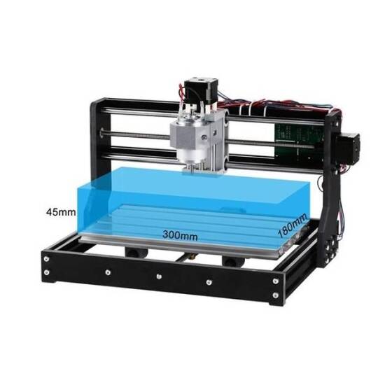 CNC3018Pro DIY Mini Masaüstü Lazerli CNC İşleme Makinesi EU Fişli 5500mw Lazer Dahil - Çevrimdışı Çalışır - 1