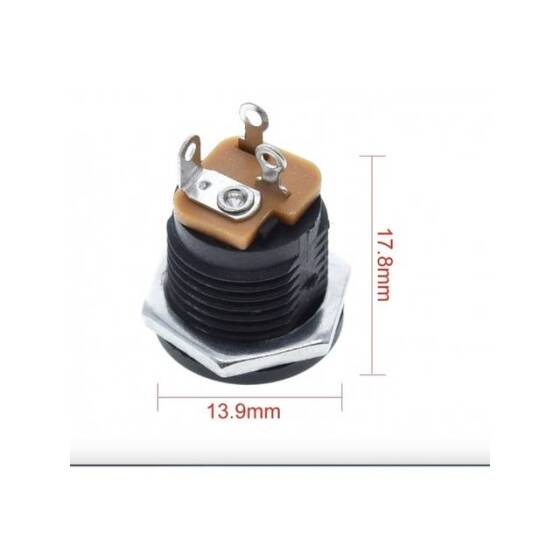 DC-022 5.5x2.1mm Somunlu Dişi DC Güç Jakı - 2