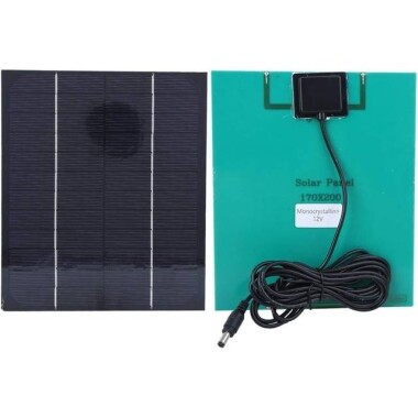 DC Çıkışlı 12V 6W Güneş Paneli - Solar Panel - Güneş Pili 170x200x3mm - 3