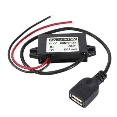 DC-DC 12V'tan 5V'a 3A Voltaj Düşürücü - USB Çıkışlı - Görsu Elektronik