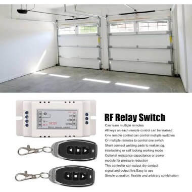 DC12V 10A Motor Kontrol Cihazı İleri Ve Geri Motor Hız Kontrol Cihazı - Kablosuz Uzaktan Kumandalı 433MHZ - Pilli - 5