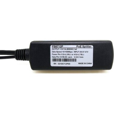 DC5.5x2.1mm Gigabit PoE Ayırıcı 48V - 12V 1A - 4