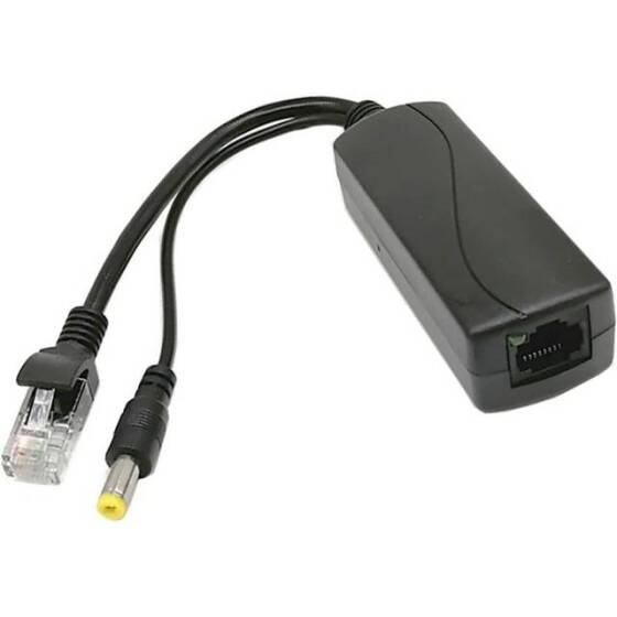 DC5.5x2.1mm Gigabit PoE Ayırıcı 48V - 12V 2A - 1