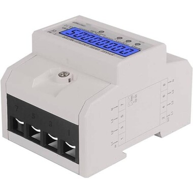 DDS024 3 Faz 4 Kablolu Elektronik Güç Tüketimi Enerji Ölçer 5-80A 380V AC 50Hz LCD Arka Işık Ekranı - 4