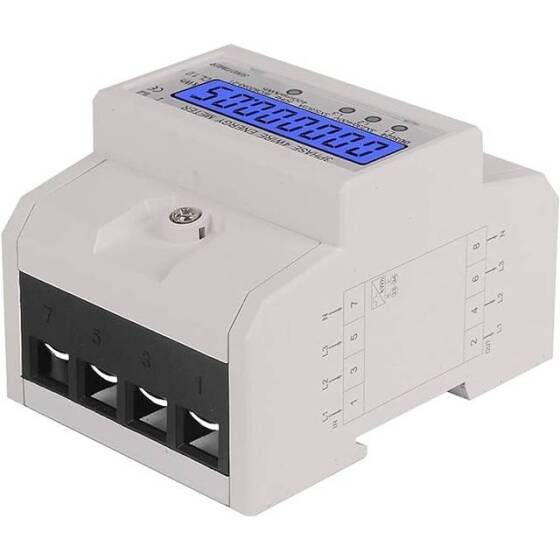DDS024 3 Faz 4 Kablolu Elektronik Güç Tüketimi Enerji Ölçer 5-80A 380V AC 50Hz LCD Arka Işık Ekranı - 4
