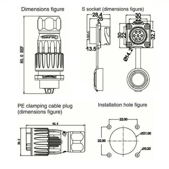DH-20-C07SX-03-401 7 Pin Su Geçirmez Konnektör - Erkek - 2