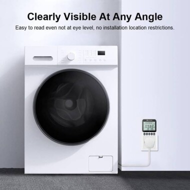 Dijital LCD Güç Ölçer Soket Güç Analizörü EU Fişli 230V 16A 3680W Pilli - 5