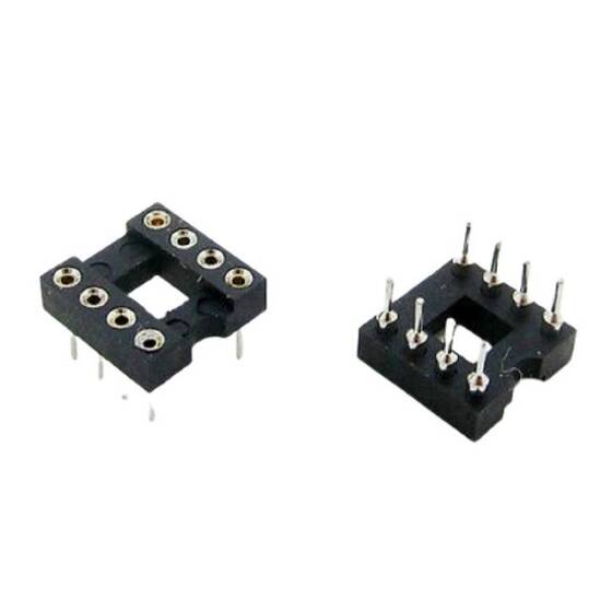 Dip8 Kaliteli Hassas/Yuvarlak Pin Açık Çerçeve PCB 8 Pin IC Soket - 2