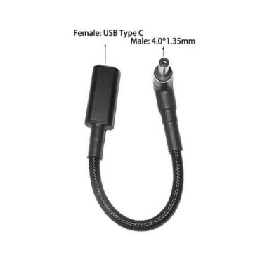 Dişi Type C - Erkek 4.0x1.35mm Jack Dönüştürücü Kablo Tip-C to 40135 - Görsu Elektronik