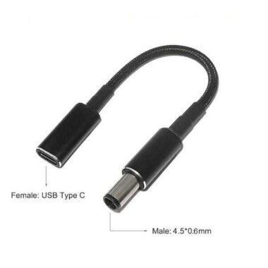 Dişi Type C - Erkek 4.5x0.6mm Dell Dönüştürücü Kablo Tip-C to 4506DELL - Görsu Elektronik