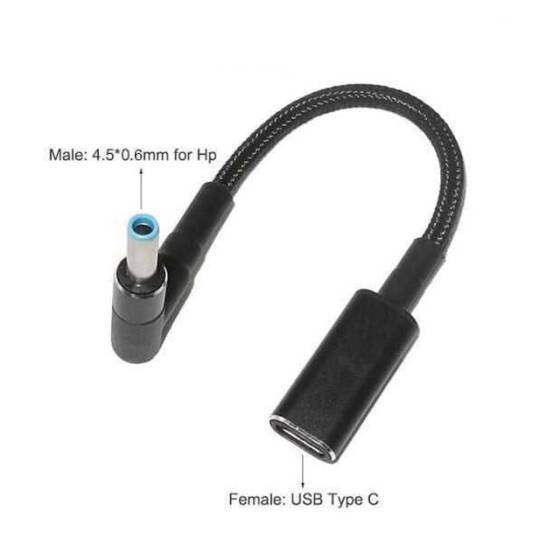 Dişi Type C - Erkek 4.5x0.6mm HP Dönüştürücü Kablo Tip-C to 4506HP - 1