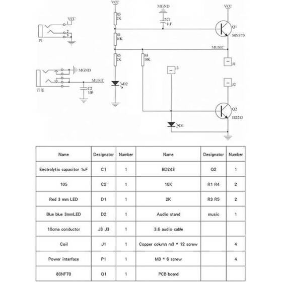 DIY 40x80mm 15W Mini Tesla Bobini Kiti - 3