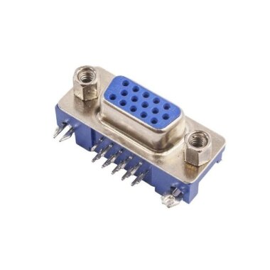 DR15P-VGA D-Sub 15 Pin Dişi Konnektör 90c PCB Tipi - Görsu Elektronik