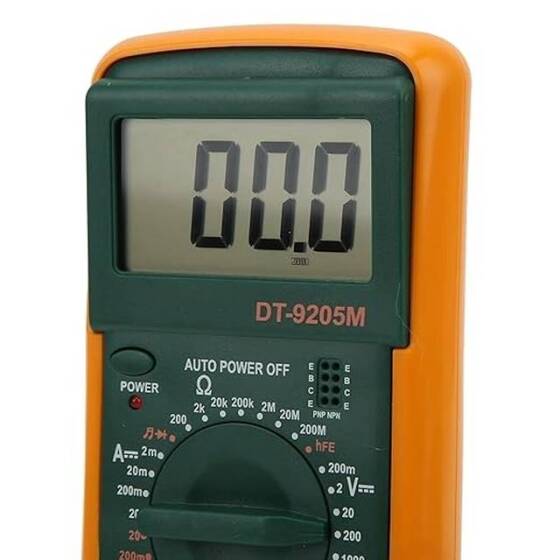 DT9205M Dijital Multimetre Voltmetre Ohmmetre Ampermetre Kapasite Test Cihazı Pilsiz - 2