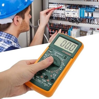DT9205M Dijital Multimetre Voltmetre Ohmmetre Ampermetre Kapasite Test Cihazı Pilsiz - 4