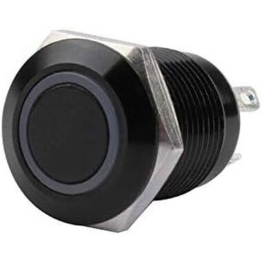 Düz Kafa 12mm 110-220V Su Geçirmez Anlık Kendinden Sıfırlamalı Metal Push Buton Kırmızı Ledli - 4