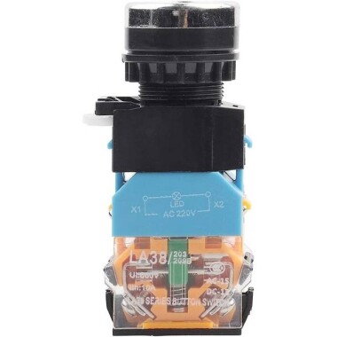 Düz Kafa 22mm 12-24V Su Geçirmez Anlık Kendinden Sıfırlamalı Metal Push Buton Yeşil ledli Soket Dahil - 2