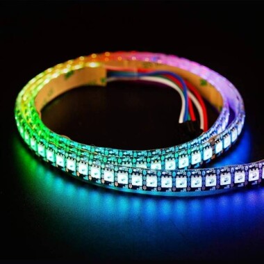 Epoksi 12V WS2815 RGB5050 Beyaz Esnek 1M SMD LED Şerit 144 LED/Metre IP65 - 2