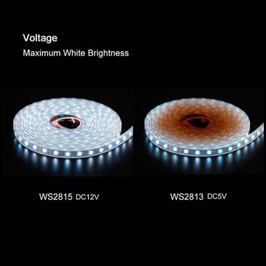 Epoksi 12V WS2815 RGB5050 Beyaz Esnek 1M SMD LED Şerit 144 LED/Metre IP65 - 4