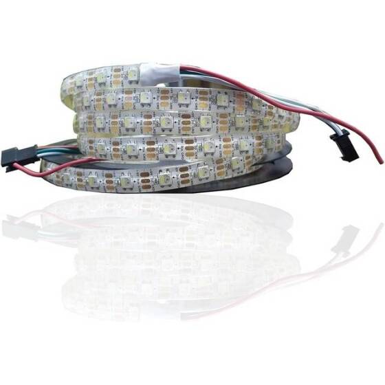 Epoksi 5V WS2813B RGB5050 Beyaz SMD LED Şerit 60 LED/Metre Esnek 5 Metrelik Makara IP65 - 1