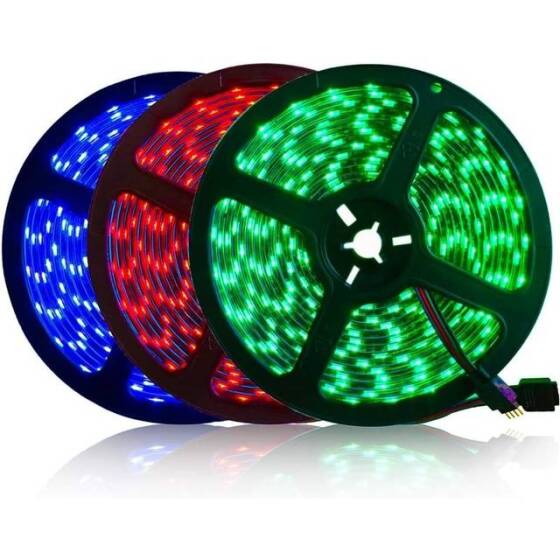 Epoksi 5V WS2813B RGB5050 Siyah SMD LED Şerit 60 LED/Metre Esnek 5 Metrelik Makara IP65 - 2