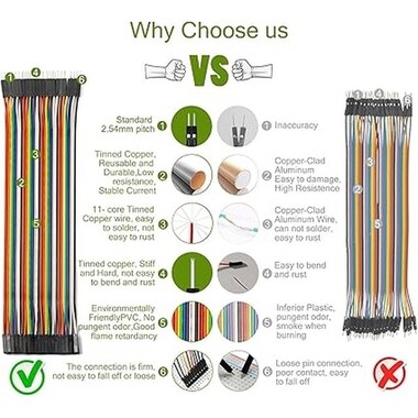 Erkek - Dişi Jumper Kablo 40 Pin 10cm 24AWG - 3