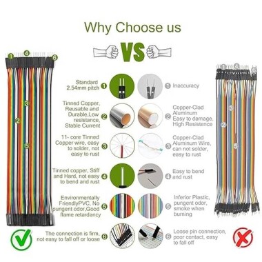 Erkek - Dişi Jumper Kablo 40 Pin 20cm 24AWG - 4