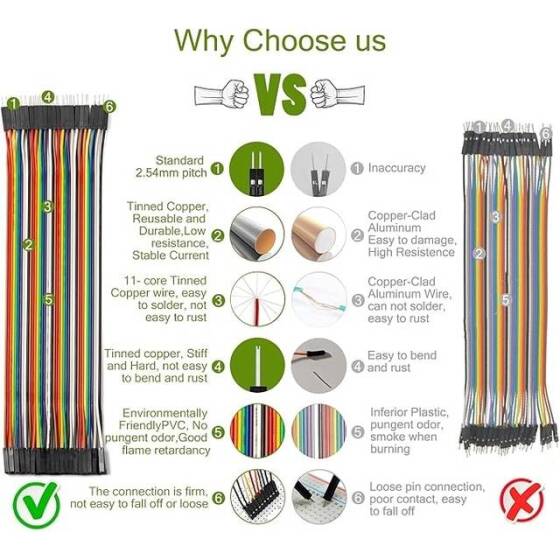 Erkek - Erkek Jumper Kablo 40 Pin 10cm 24AWG - 4