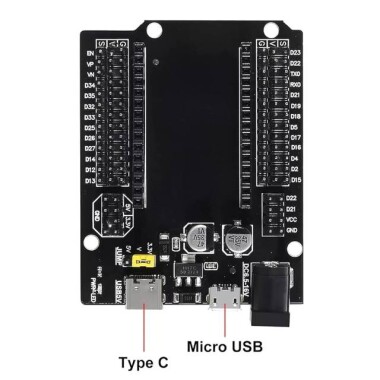 ESP32 ESP-32 ESP-32S Geliştirme Kartı İçin Tip-C USB Ve Mikro USB Çift Arayüzlü 30 Pin ESP32 Genişletme Kartı - 2
