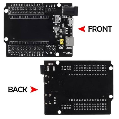 ESP32 ESP-32 ESP-32S Geliştirme Kartı İçin Tip-C USB Ve Mikro USB Çift Arayüzlü 30 Pin ESP32 Genişletme Kartı - 3