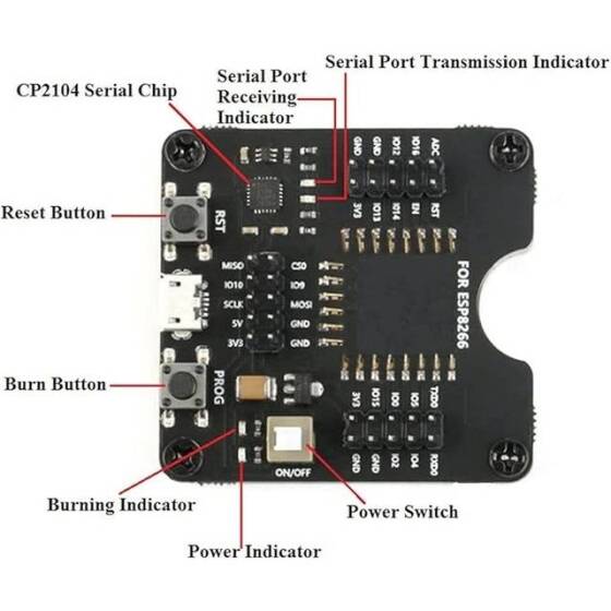 ESP8266 Yanık Fikstürü Test Kartı - 4