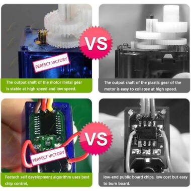 FEETECH FS90R 180 Derece 6V Mikro 9G Servo Motor Tork 1.5kg - 5