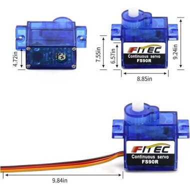 FEETECH FS90R 6V 360 Derece Mikro 9G Servo Motor Tork 1.5kg - 2
