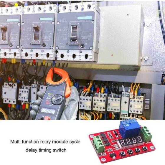 FRM01 DC24V 1 Kanal Çok Fonksiyonlu Röle Modülü Döngü Gecikme Zamanlayıcı Anahtarı Kendinden Kilitleme Zamanlama Modülü - 4