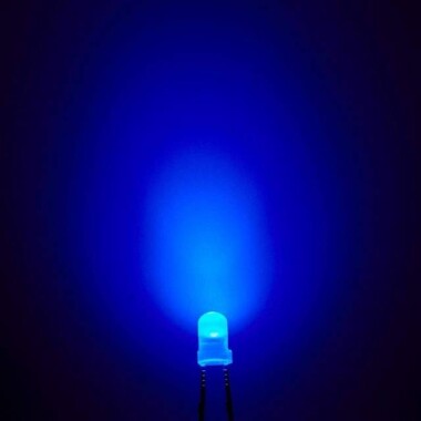 Geniş Açılı 3V 20mA 234 Mavi Dikdörtgen Led 28mm Bacak Uzunluğu - 2