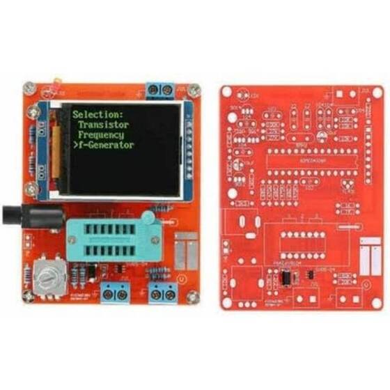 GM328 Transistör Test Cihazı DIY Kiti - Kırmızı Pano - Lehimli - 2