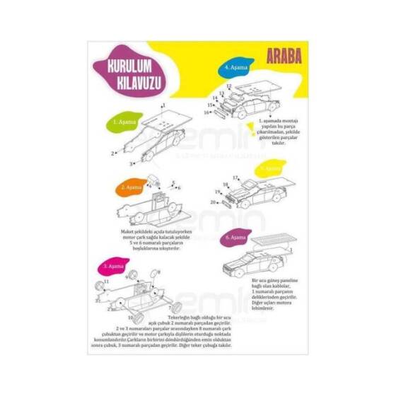 Güneş Enerjili Araba Solar Eğitim Kiti - 5