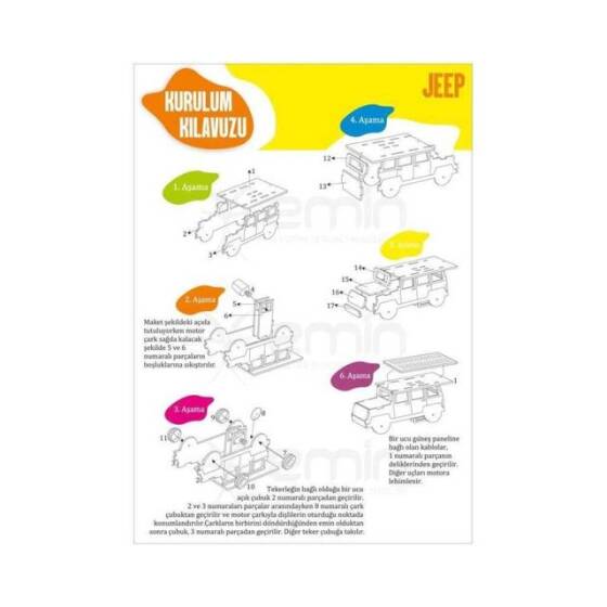 Güneş Enerjili Jeep Solar Eğitim Kiti - 4