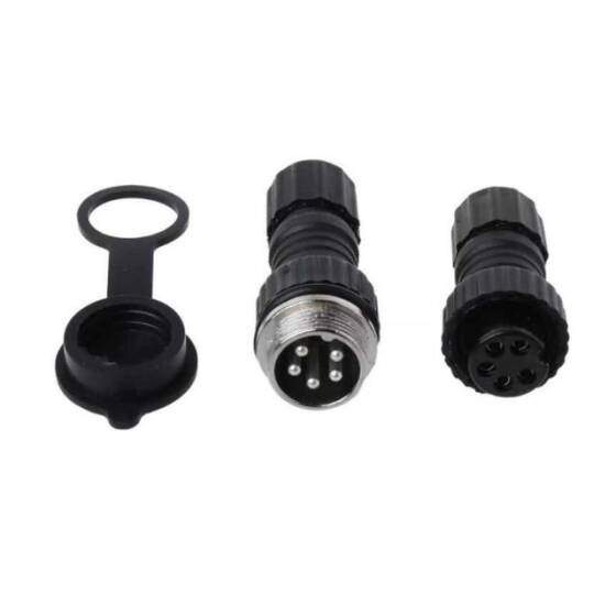GX-16 5 Pin Su Geçirmez Mike Konnektör - 1
