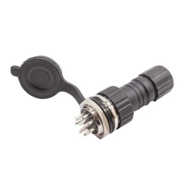 GX-16 9 Pin Su Geçirmez Mike Konnektör - Panel Tipi - Görsu Elektronik