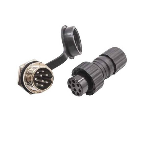 GX-16 9 Pin Su Geçirmez Mike Konnektör - Panel Tipi - 2