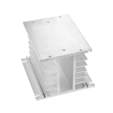 H Şekli Alüminyum Üç Fazlı Solid State Röle SSR Isı Emici Tabanı 10A to100A İçin Küçük Tip Isı Radyatörü 110x100x80mm - 2