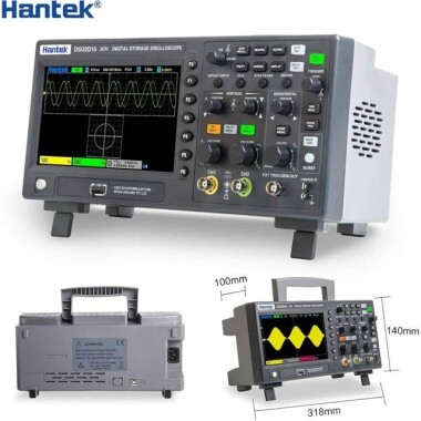 Hantek DSO2D15 150Mhz 2CH Sinyal Üretimi Osiloskop-Sinyal Kaynağı EU Fişli - 3