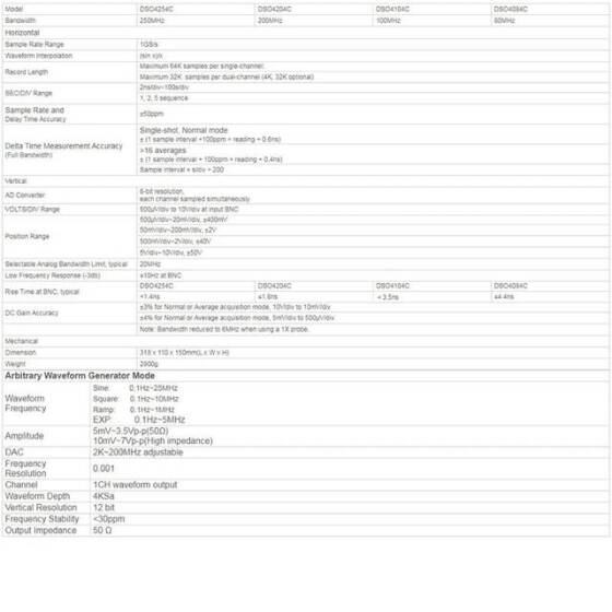 Hantek DSO4084C 80MHz 4CH Depolama Osiloskopu-Sinyal Kaynağı UK Fişli - 3