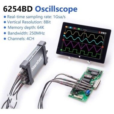 Hantek6204BD 200MHz 4CH Osiloskop Dalga Jeneratörü - 5