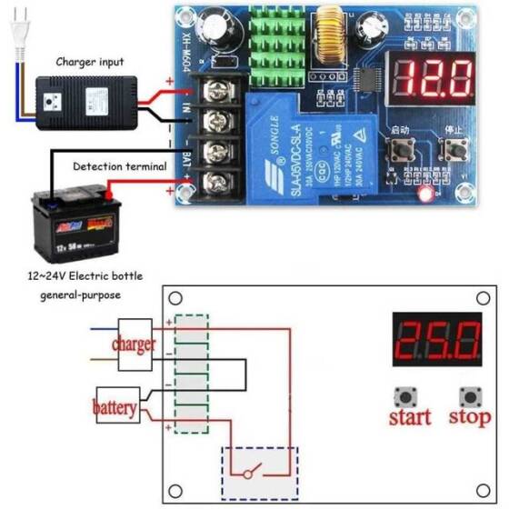 HCW-M604 6-60V Lityum Pil - Akü Şarj Kontrol Devresi - 2
