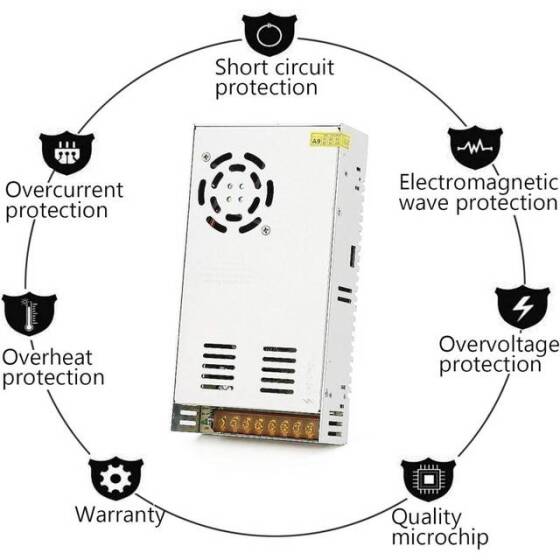 Yüksek Kaliteli Güç Kaynağı 360W 12V 30A Uzun Stil - 5